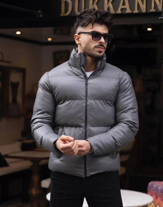 Oversize Deri Mont Gri