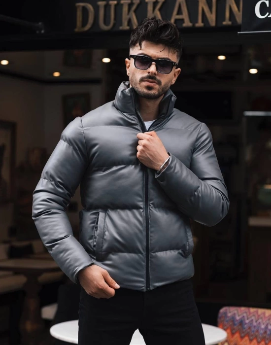 Oversize Deri Mont Gri