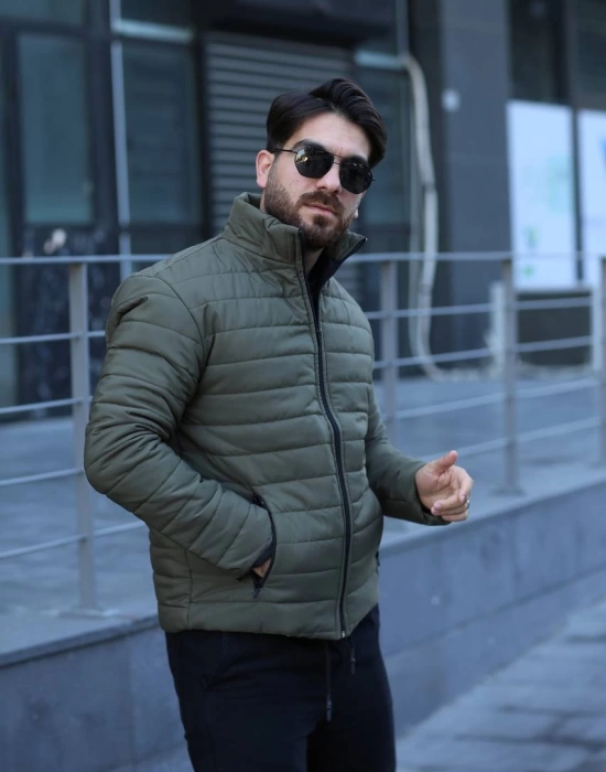 Şişme Astarlı Mont Haki