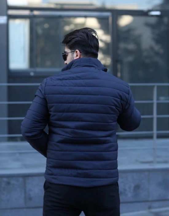 Şişme Astarlı Mont Lacivert