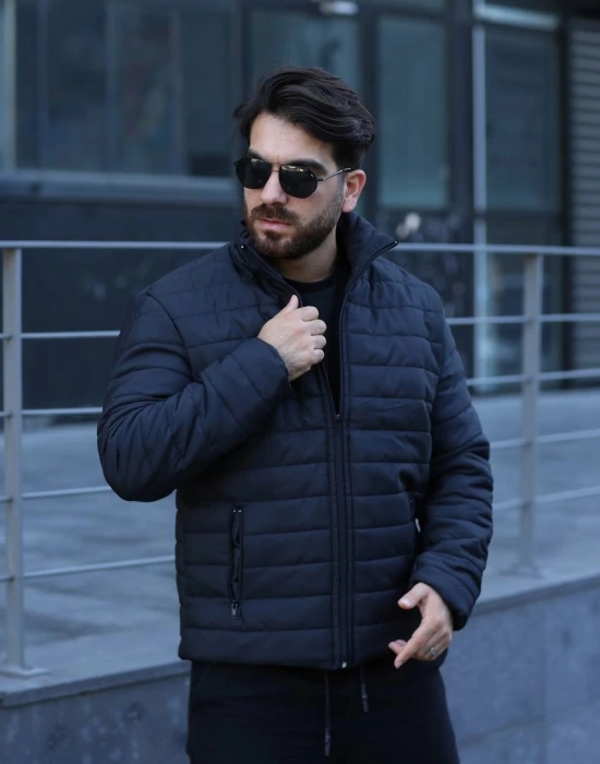 Şişme Astarlı Mont Siyah
