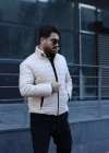 Şişme Astarlı Mont Krem