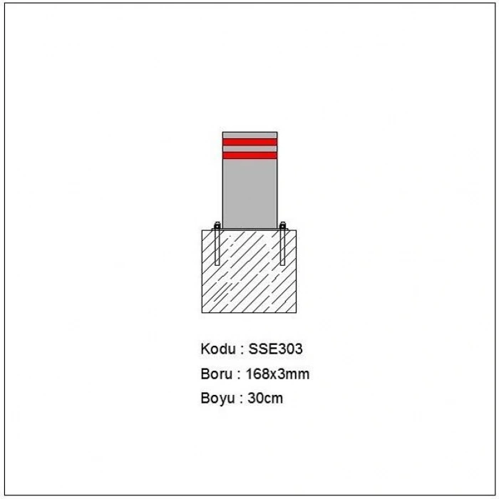 Flanşlı Sabit Mantar Bariyer - SSE303