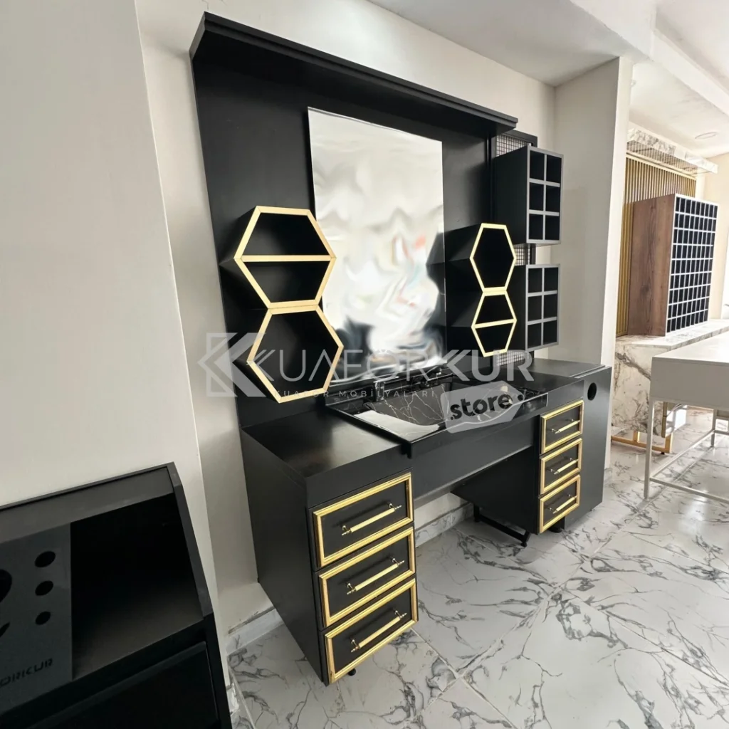 Gold Detaylı Berber Tezgahı (TEŞHİR)