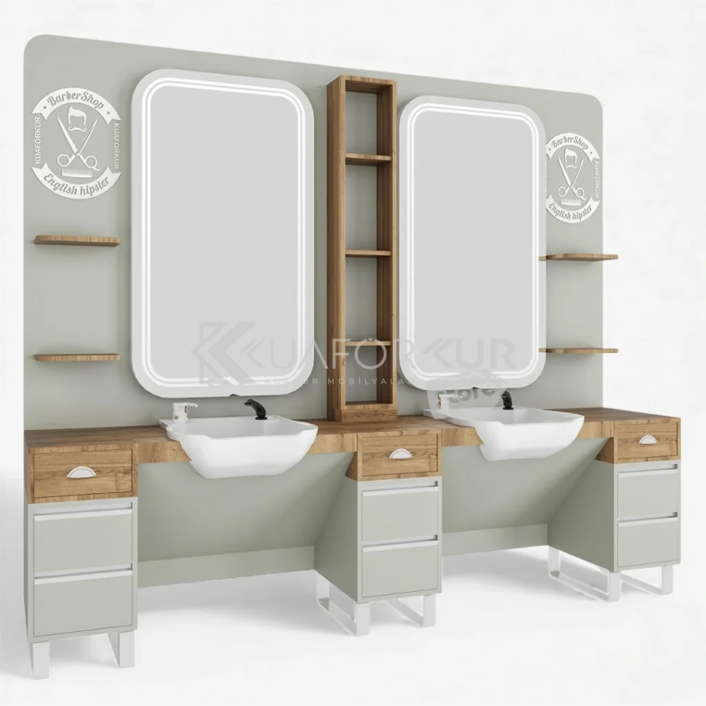 Castano İkili Blok Berber Tezgahı (KFK 217)