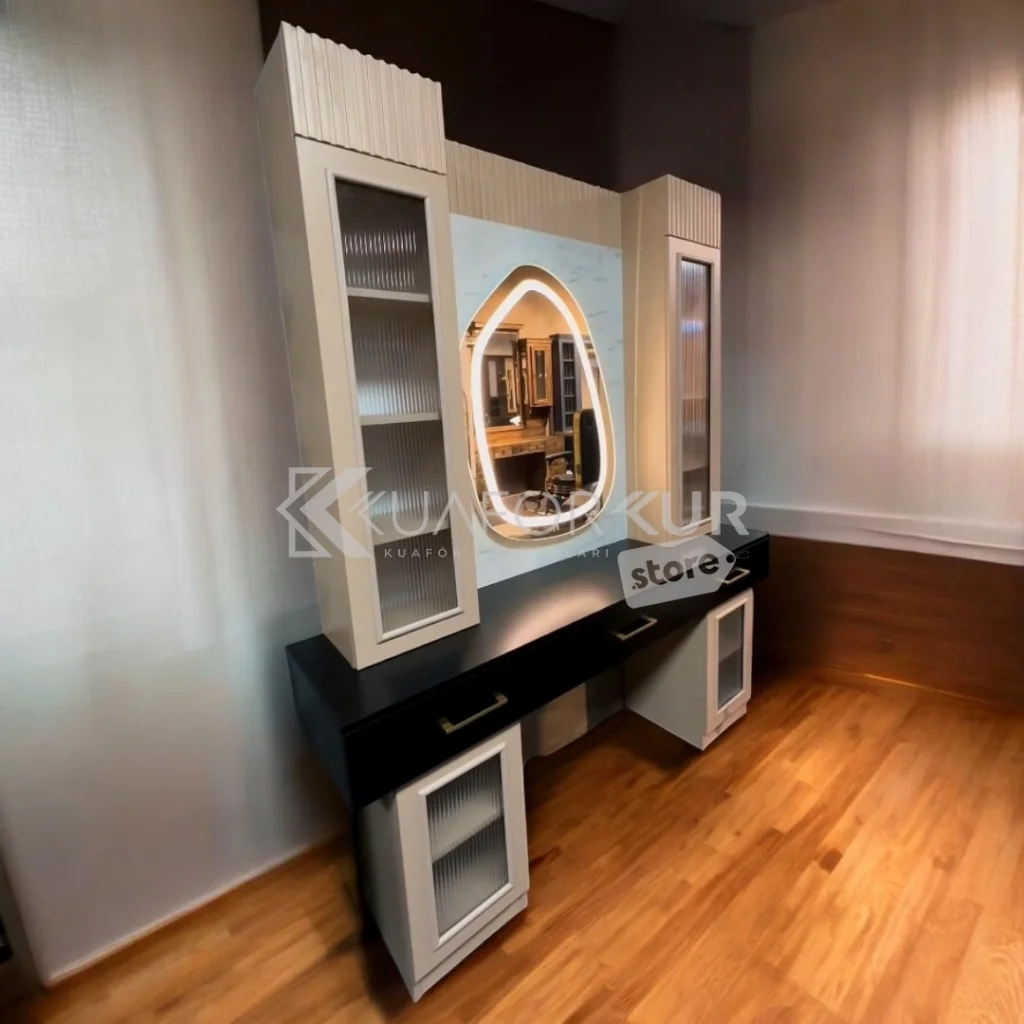 Cam Kapaklı Kuaför Tezgahı (TEŞHİR)