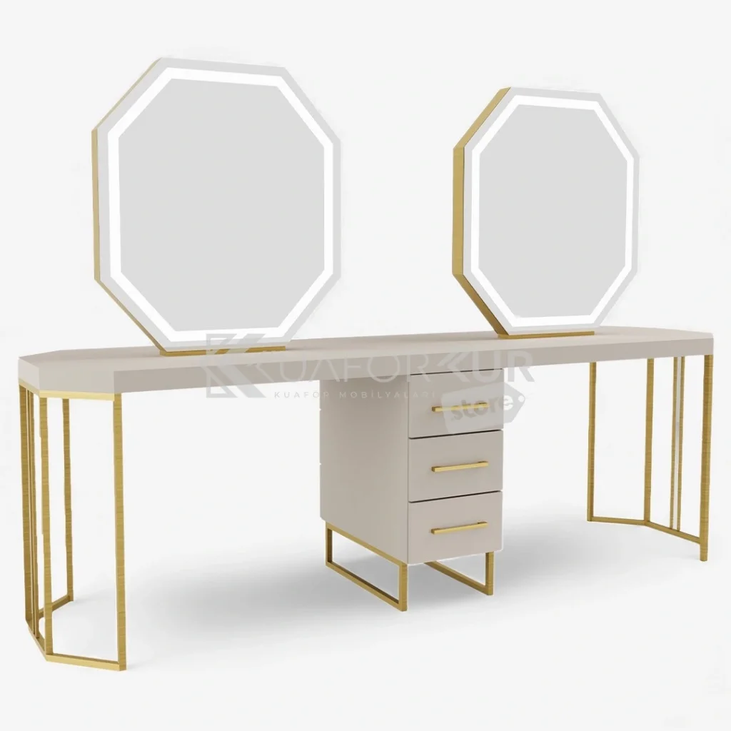 Çift Yönlü Bayan Kuaför Tezgahı (KFK 602) (4 Kişilik)