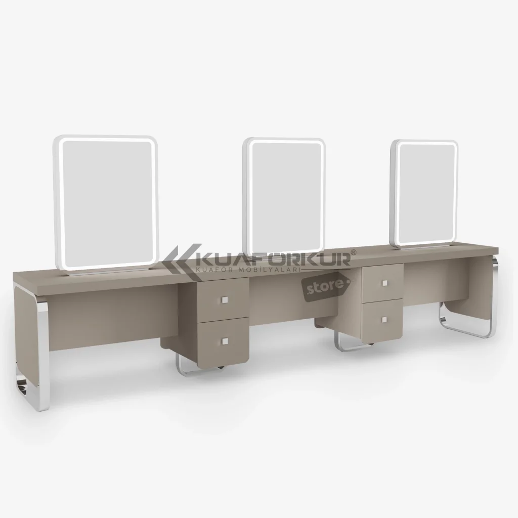 Çift Yönlü Bayan Kuaför Tezgahı (KFK 603) (6 Kişilik)