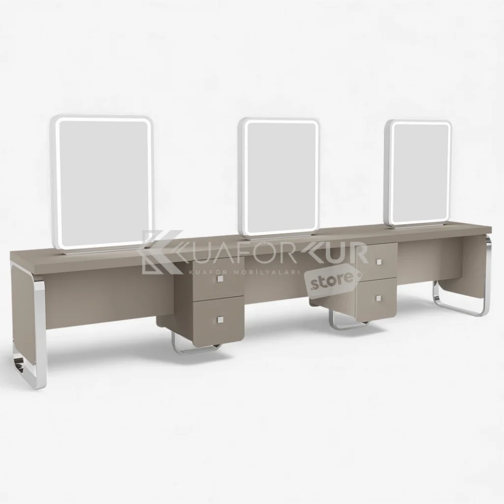 Çift Yönlü Bayan Kuaför Tezgahı (KFK 603) (6 Kişilik)