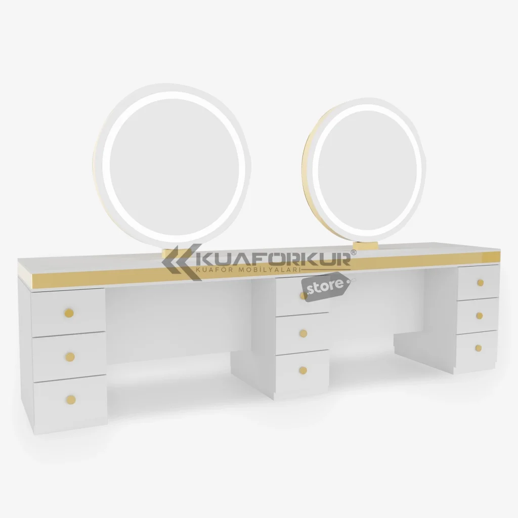 Çift Yönlü Bayan Kuaför Tezgahı (KFK 604) (4 Kişilik)