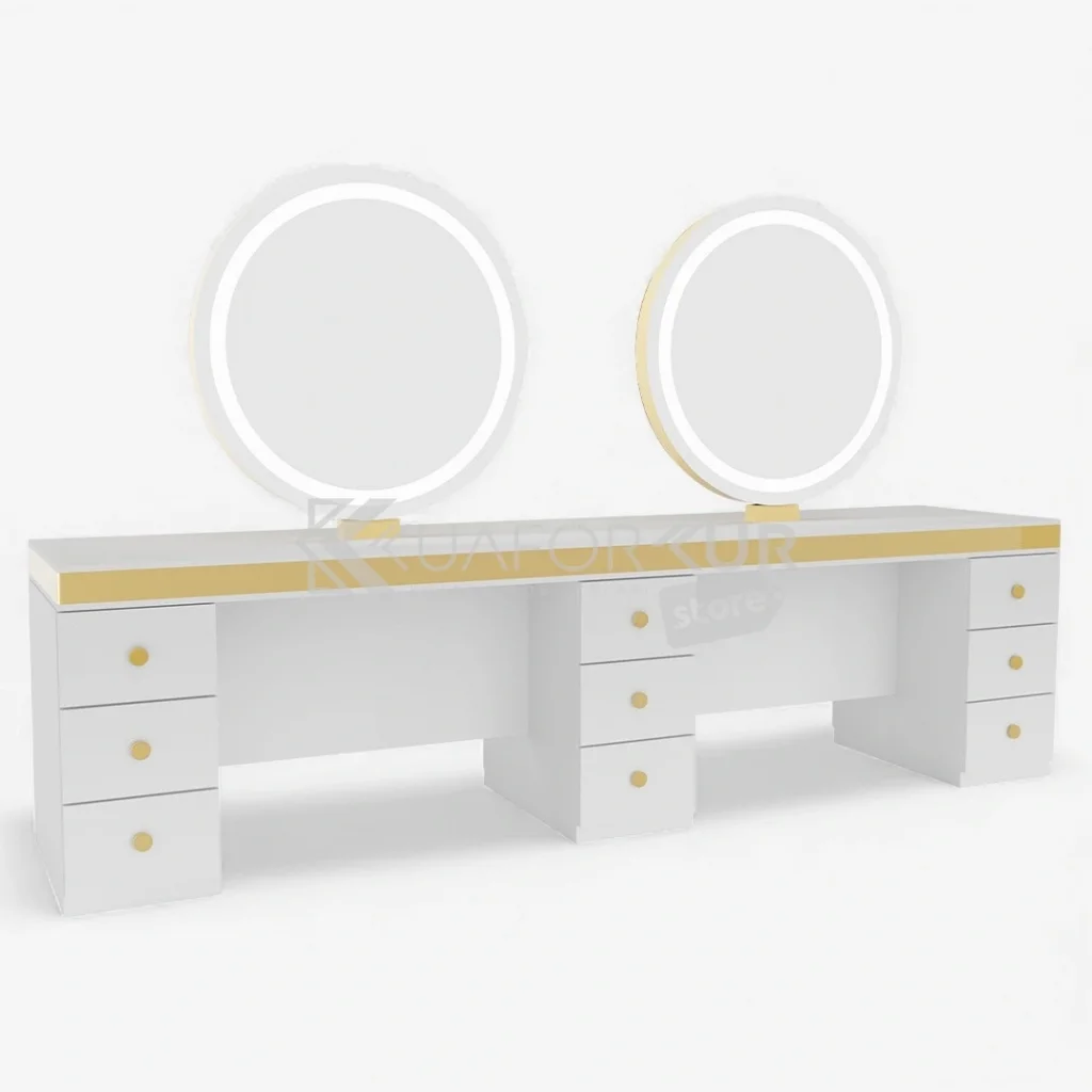 Çift Yönlü Bayan Kuaför Tezgahı (KFK 604) (4 Kişilik)