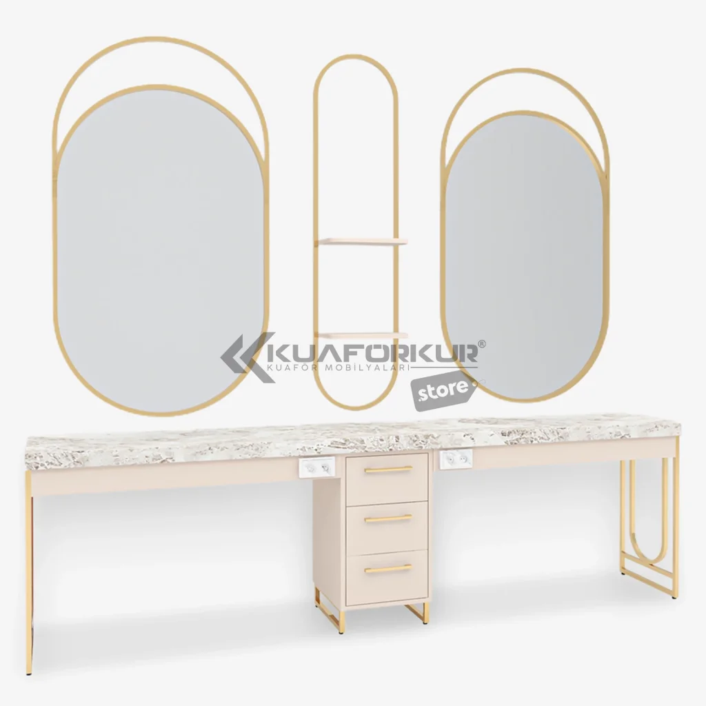 İkili Blok Bayan Kuaför Tezgahı (KFK 507)