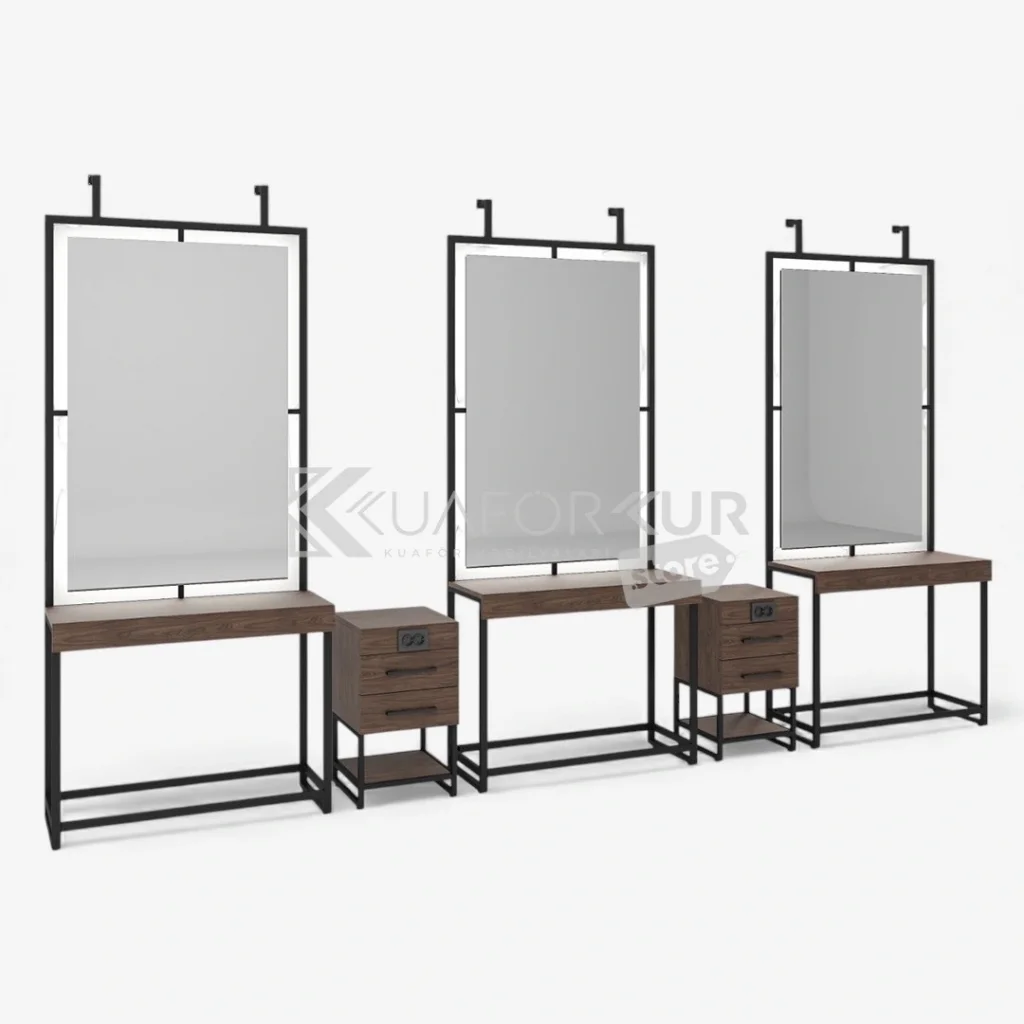 Üçlü Blok Bayan Kuaför Tezgahı (KFK 502)