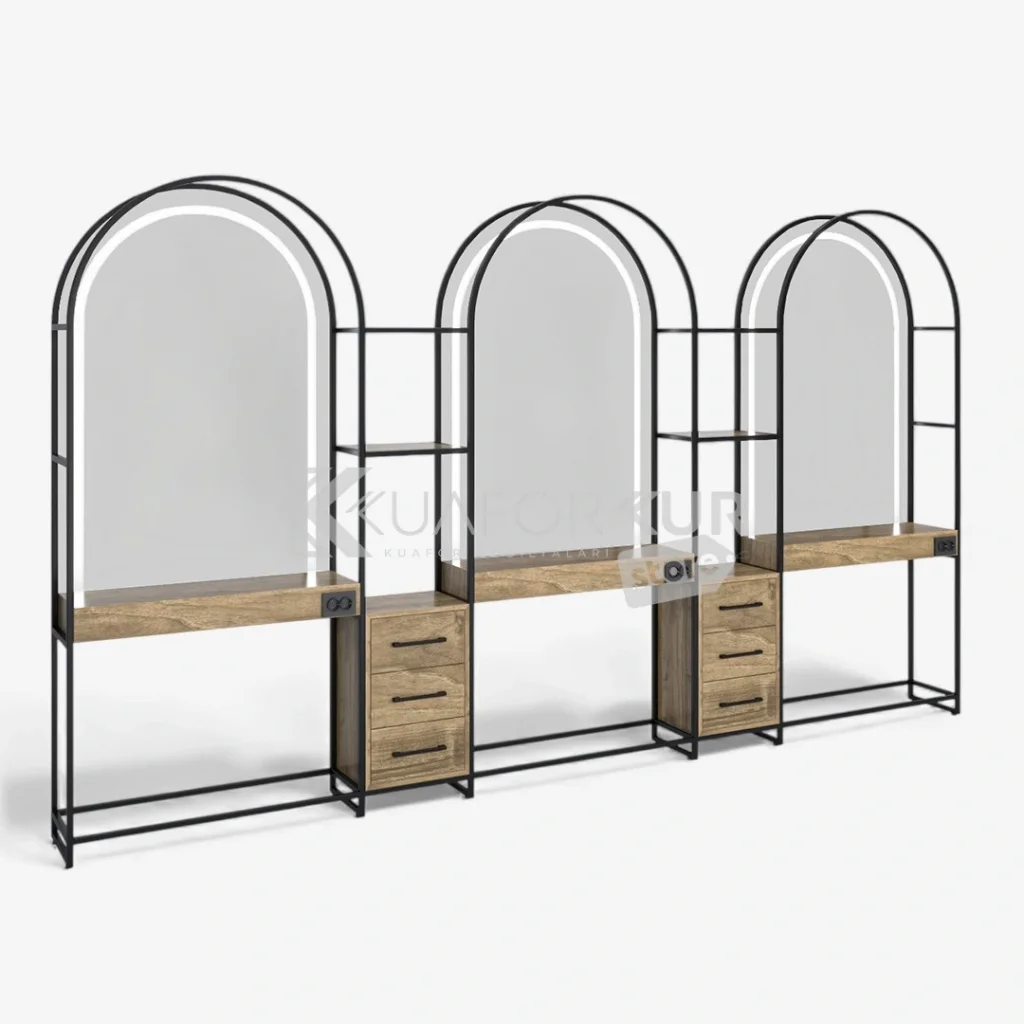 Üçlü Blok Bayan Kuaför Tezgahı (KFK 503)