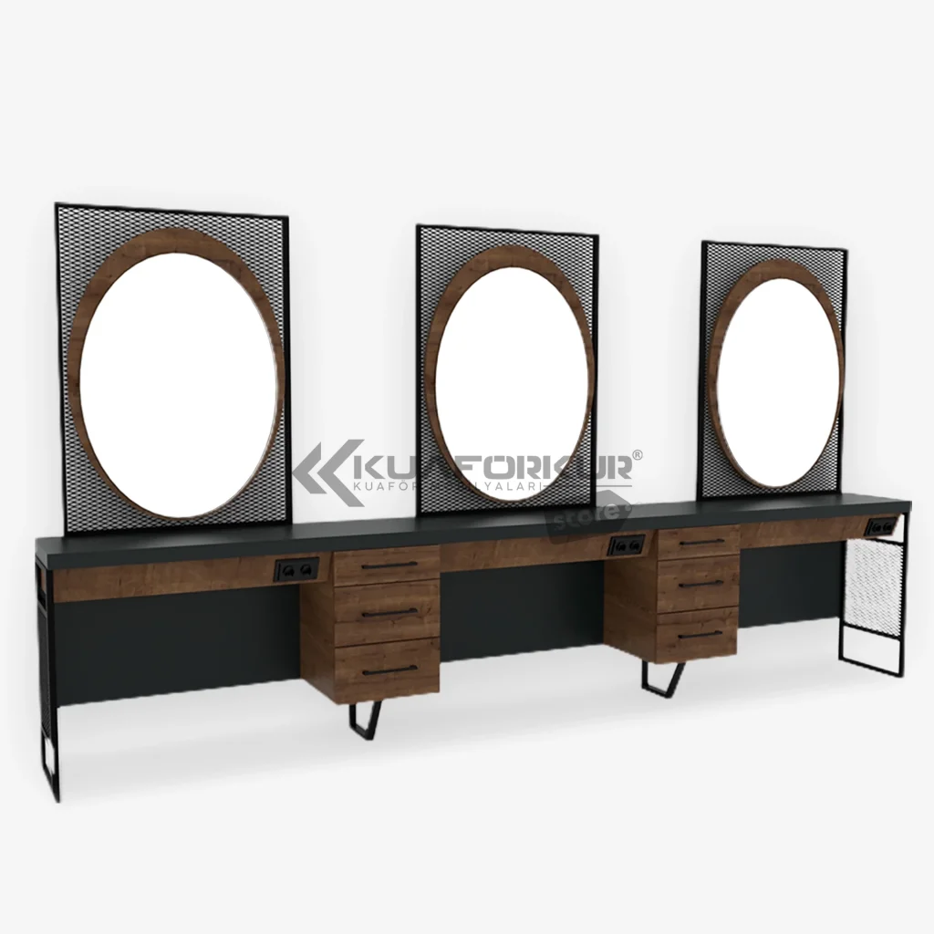 Üçlü Blok Bayan Kuaför Tezgahı (KFK 523)