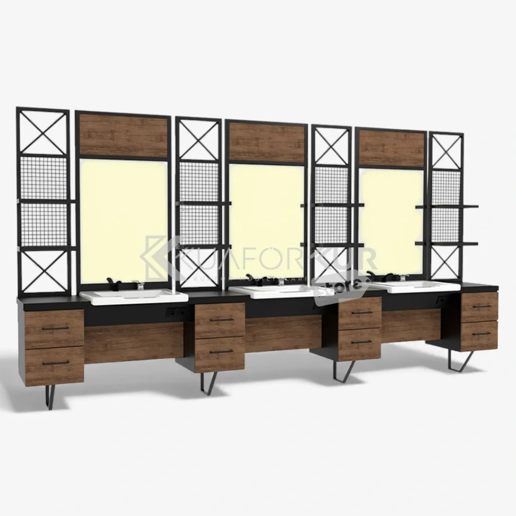 Üçlü Blok Berber Tezgahı (KFK 125)