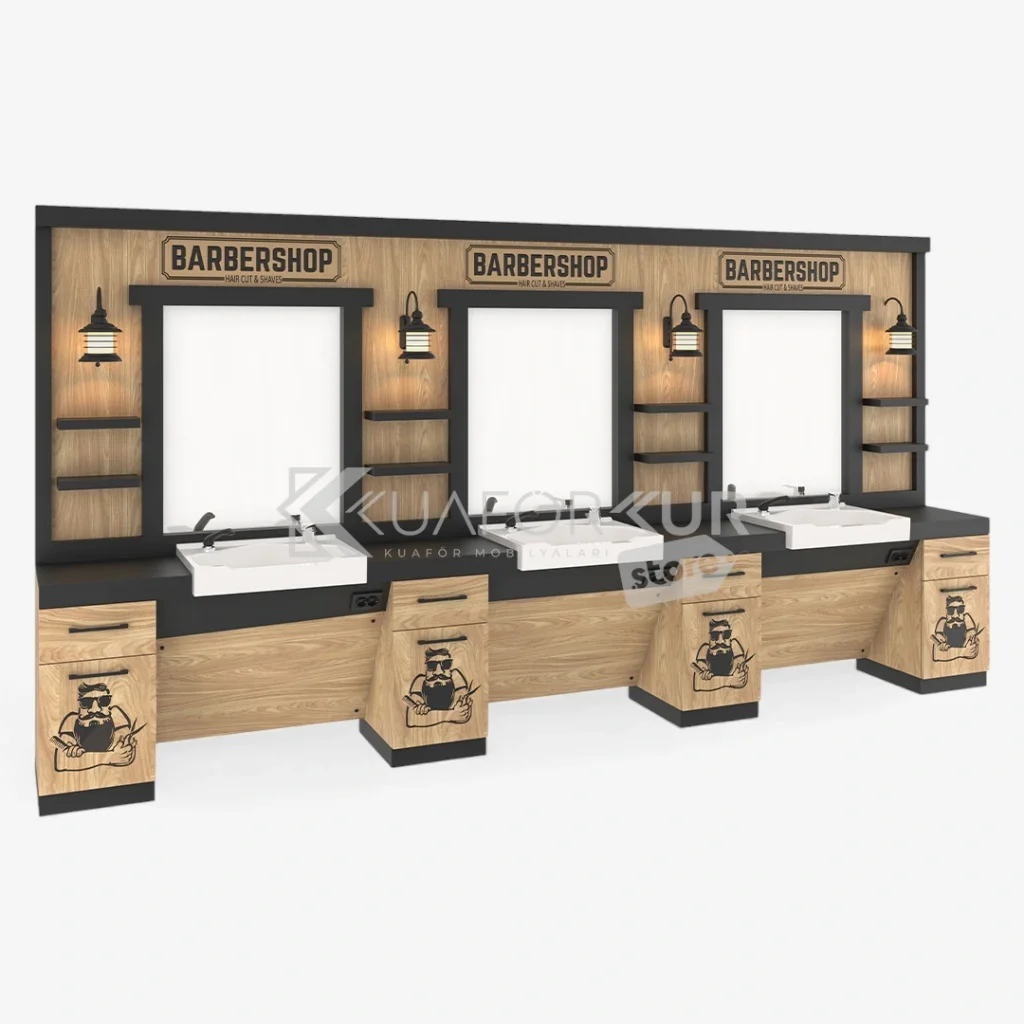 Üçlü Blok Berber Tezgahı (KFK 141-A)