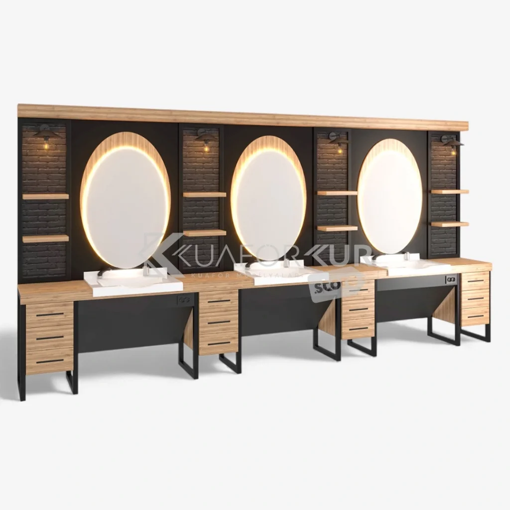 Üçlü Blok Berber Tezgahı (KFK 144-A)