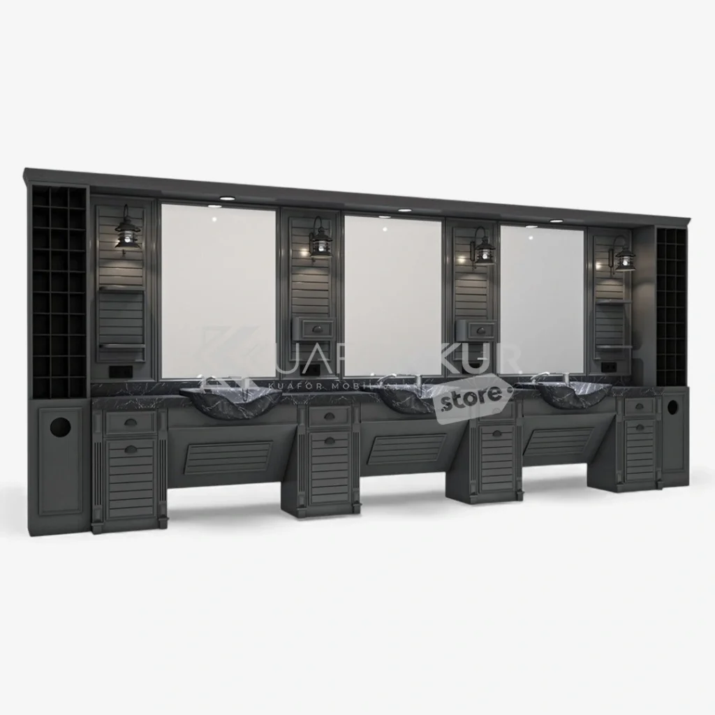 Üçlü Blok Berber Tezgahı (KFK 150)