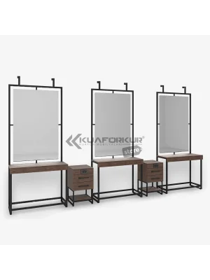 Üçlü Blok Bayan Kuaför Tezgahı (KFK 502)