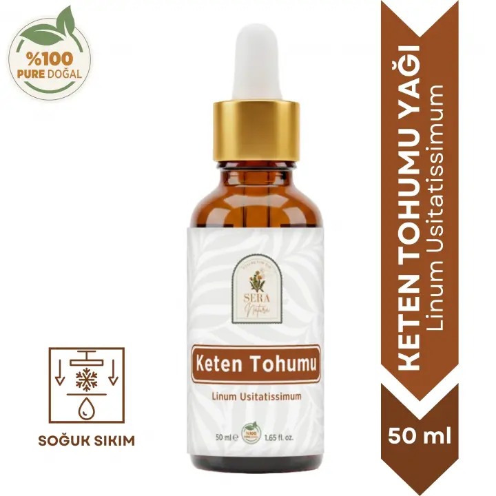 Keten Tohumu Yağı 50 ml – %100 Doğal Omega 3 Kaynağı