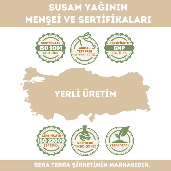 Susam Yağı 50 ml %100 Doğal Saç Bakımı & Parlak Görünüm