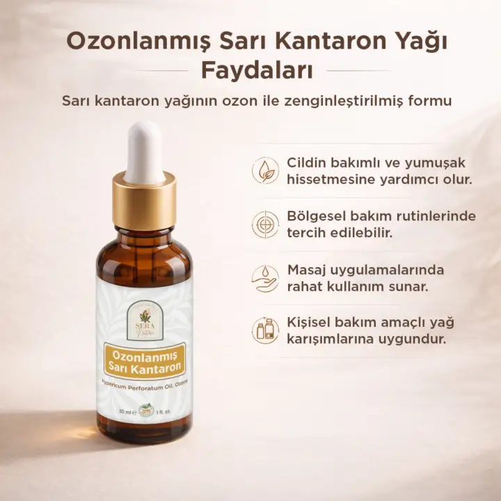 Ozonlanmış Sarı Kantaron Yağı 30 ml – Onarıcı & Arındırıcı