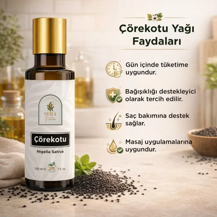 Çörekotu Yağı 100 ml %100 Saf ve Doğal Soğuk Sıkım