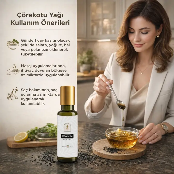 Çörekotu Yağı 250 ml %100 Saf, Yüksek Timokinonlu, Soğuk Sıkım