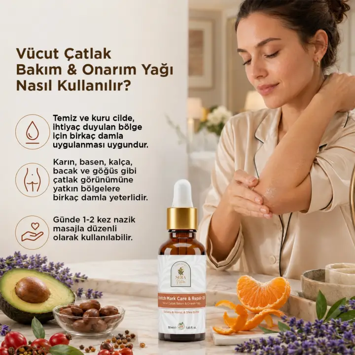 Stretch Mark Care & Repair Oil Vücut Çatlak Bakım & Onarım Yağı 50 ml