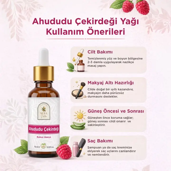 Ahududu Çekirdeği Yağı 10 ml %100 Saf