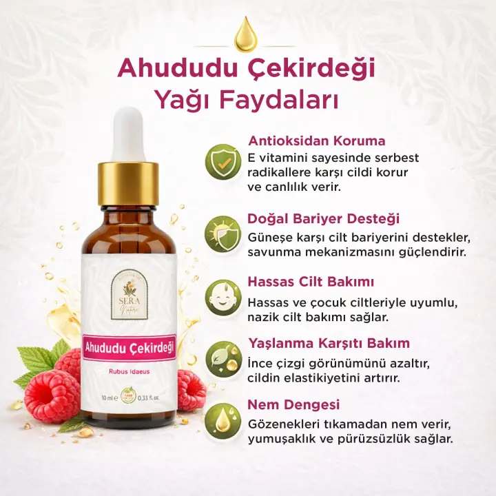 Ahududu Çekirdeği Yağı 10 ml %100 Saf