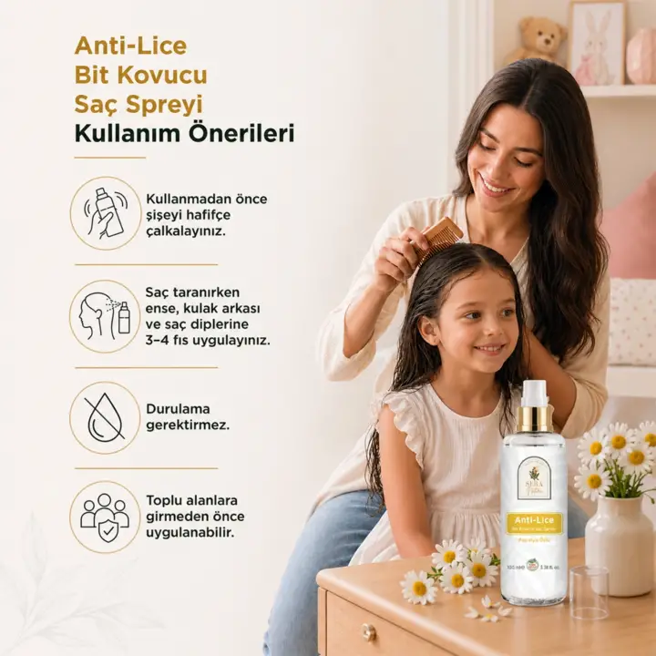 Anti-Lice Bit Kovucu Sprey-Papatya