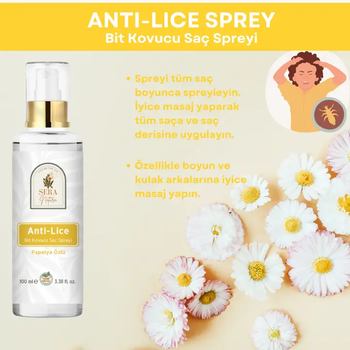 Anti-Lice Bit Kovucu Sprey-Papatya