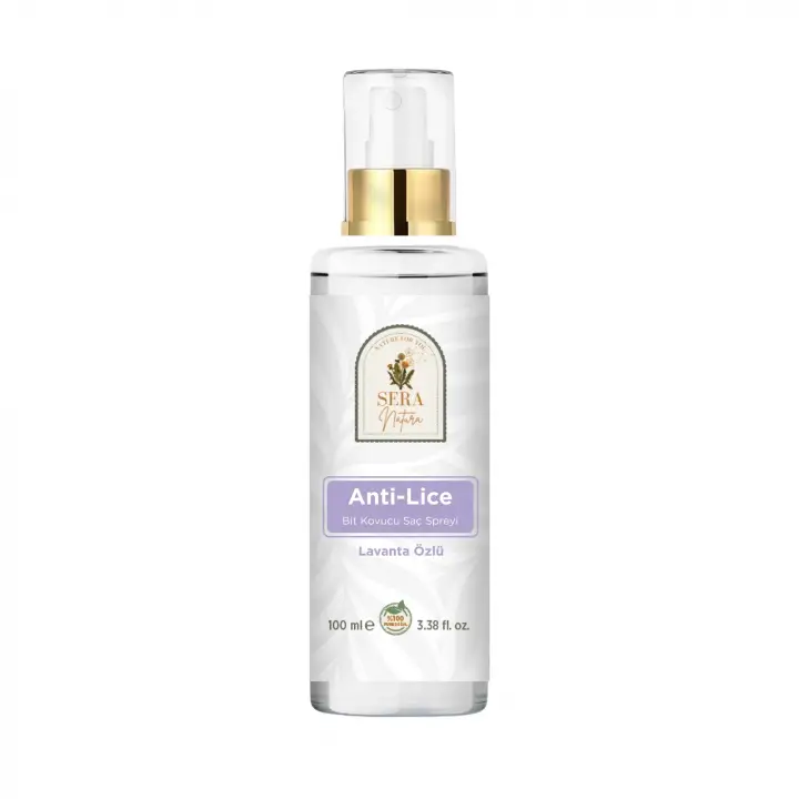 Anti-Lice Lavanta Özlü Bit Kovucu Saç Spreyi 100 ml. – %100 Doğal, Durulama Gerektirmez, Tüm Yaşlar İçin