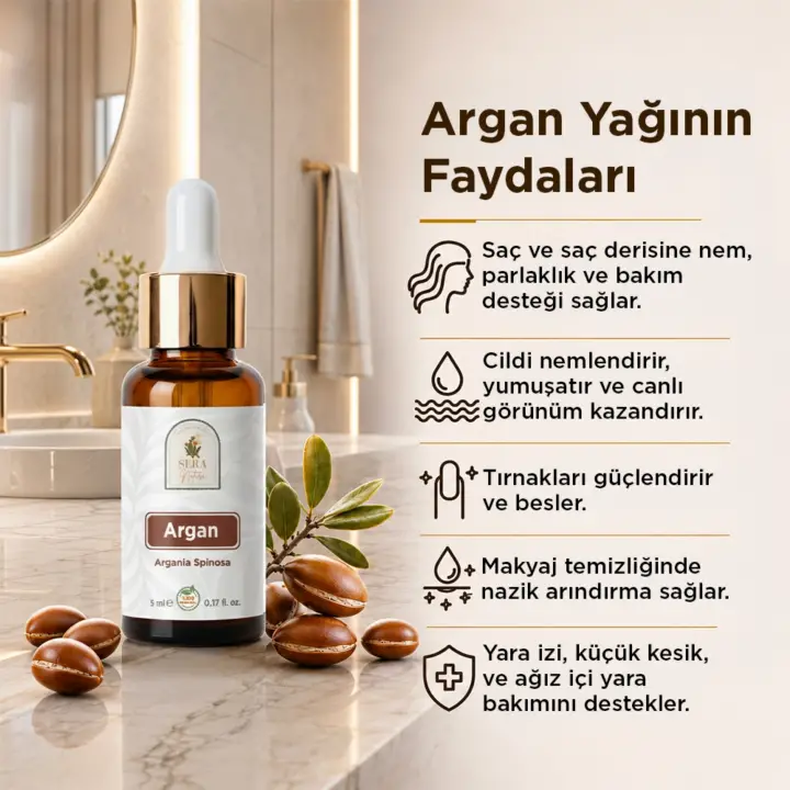 Argan Yağı 5 ml. %100 Saf