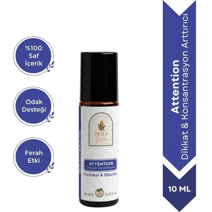 ATTENTION Dikkat & Konsantrasyon Arttırıcı Aromaterapik Yağ 10 ml. %100 Saf