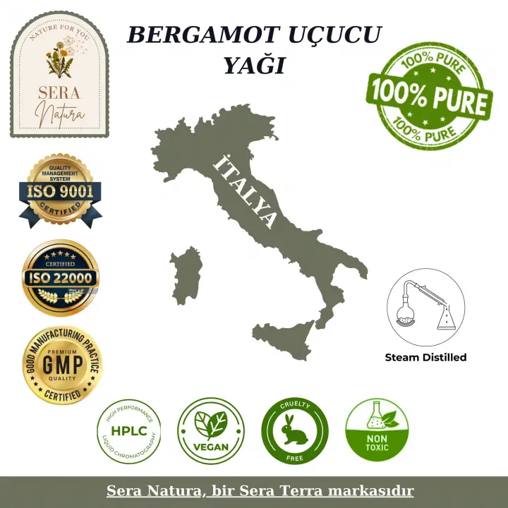 Bergamot Uçucu Yağı 5 ml. %100 Saf