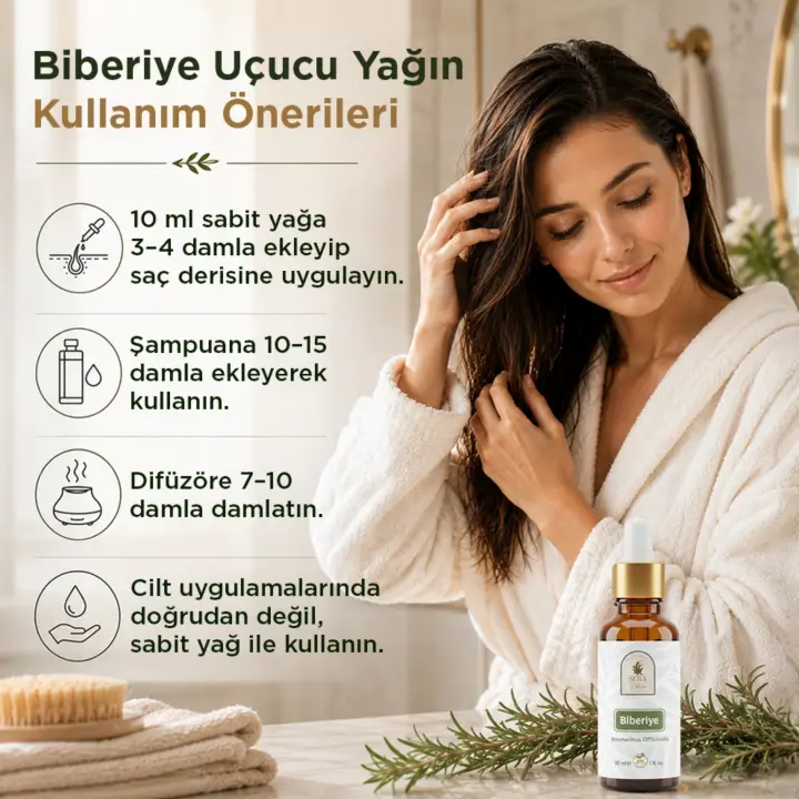 Biberiye Uçucu Yağı 10 ml. %100 Saf