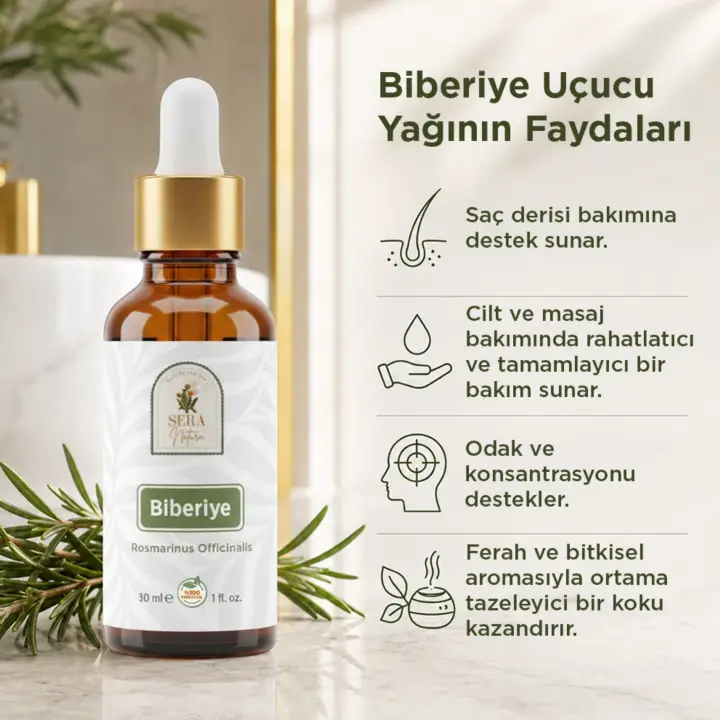 Biberiye Uçucu Yağı 10 ml. %100 Saf