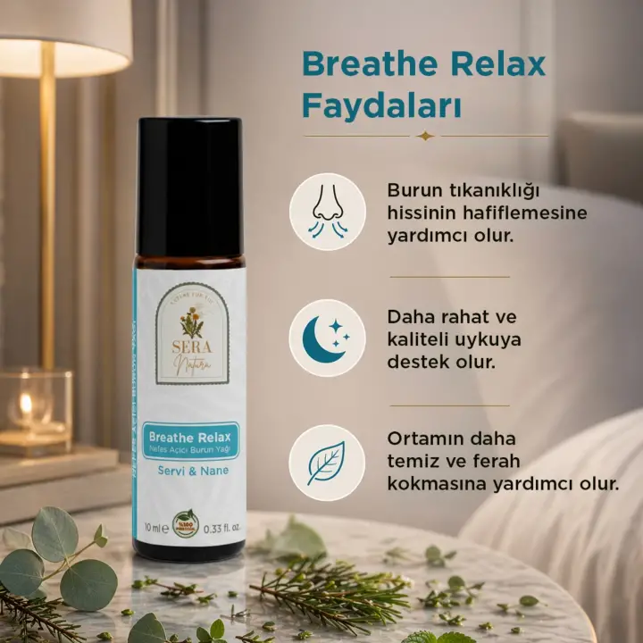 Breathe Relax Nefes Açıcı Burun Yağı %100 Saf 10 ml.