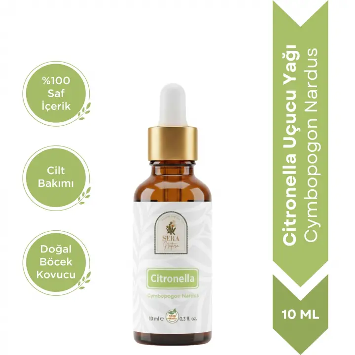 Citronella Uçucu Yağı 10 ml %100 Saf ve Doğal