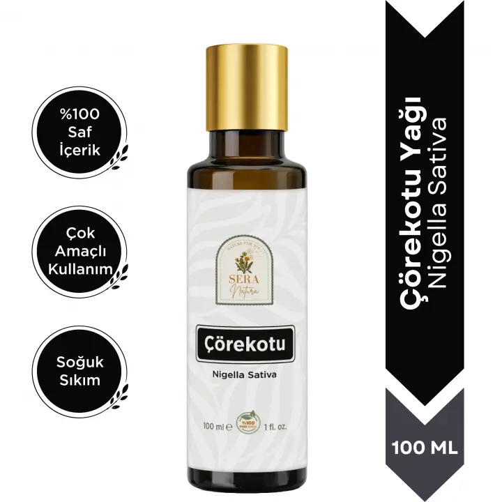 Çörekotu Yağı 100 ml %100 Saf ve Doğal Soğuk Sıkım