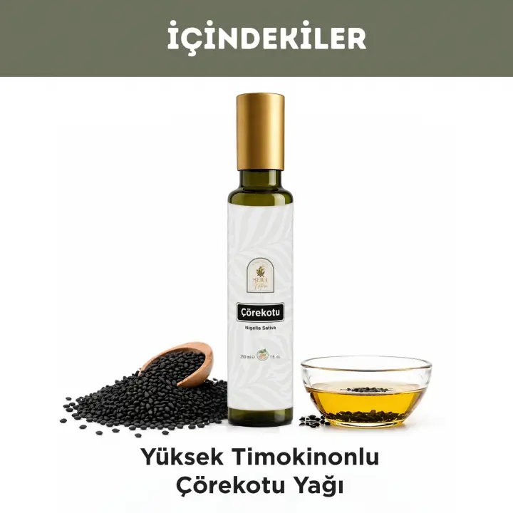 Çörekotu Yağı 250 ml %100 Saf, Yüksek Timokinonlu, Soğuk Sıkım