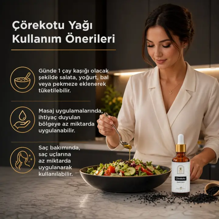 Çörekotu Yağı 30 ml. %100 Saf -Bağışıklık Destekleyici ve Saç Dökülmesini Önleyici