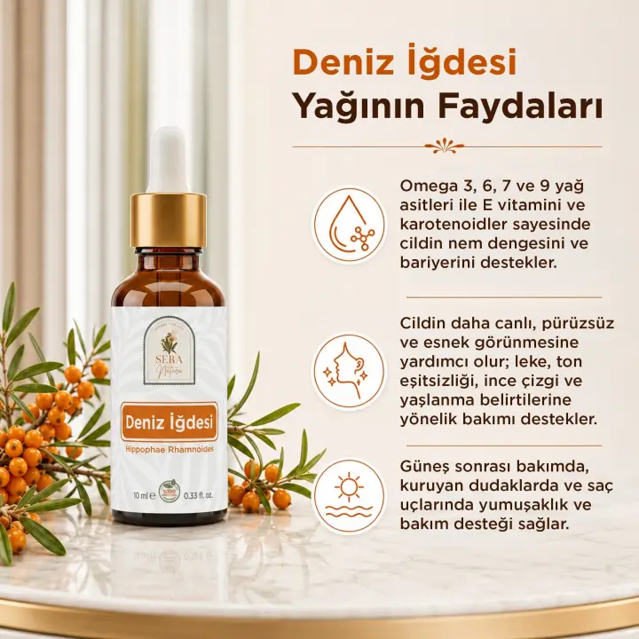 Deniz İğdesi Yağı 10 ml %100 Saf ve Doğal