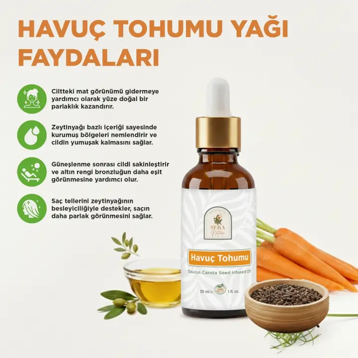 Havuç Tohumu Yağı 30 ml %100 Saf