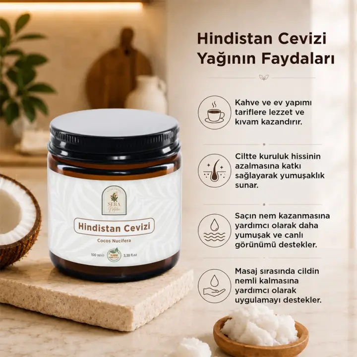 Hindistan Cevizi Yağı 100 ml %100 Saf