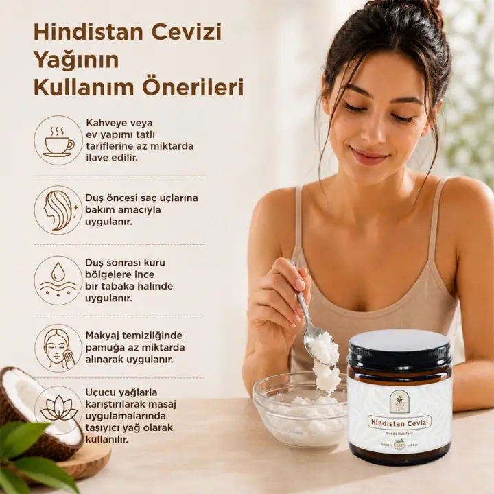 Hindistan Cevizi Yağı 100 ml %100 Saf