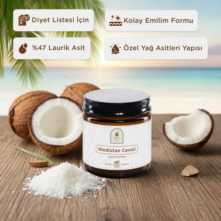 Hindistan Cevizi Yağı 100 ml %100 Saf